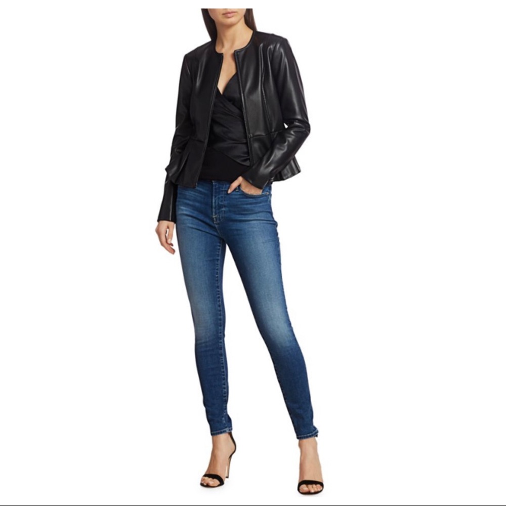 🥂SOLD🥂 BAILEY 44 Avery Vegan Leather Peplum Jacket NWT - Picture 3 of 16